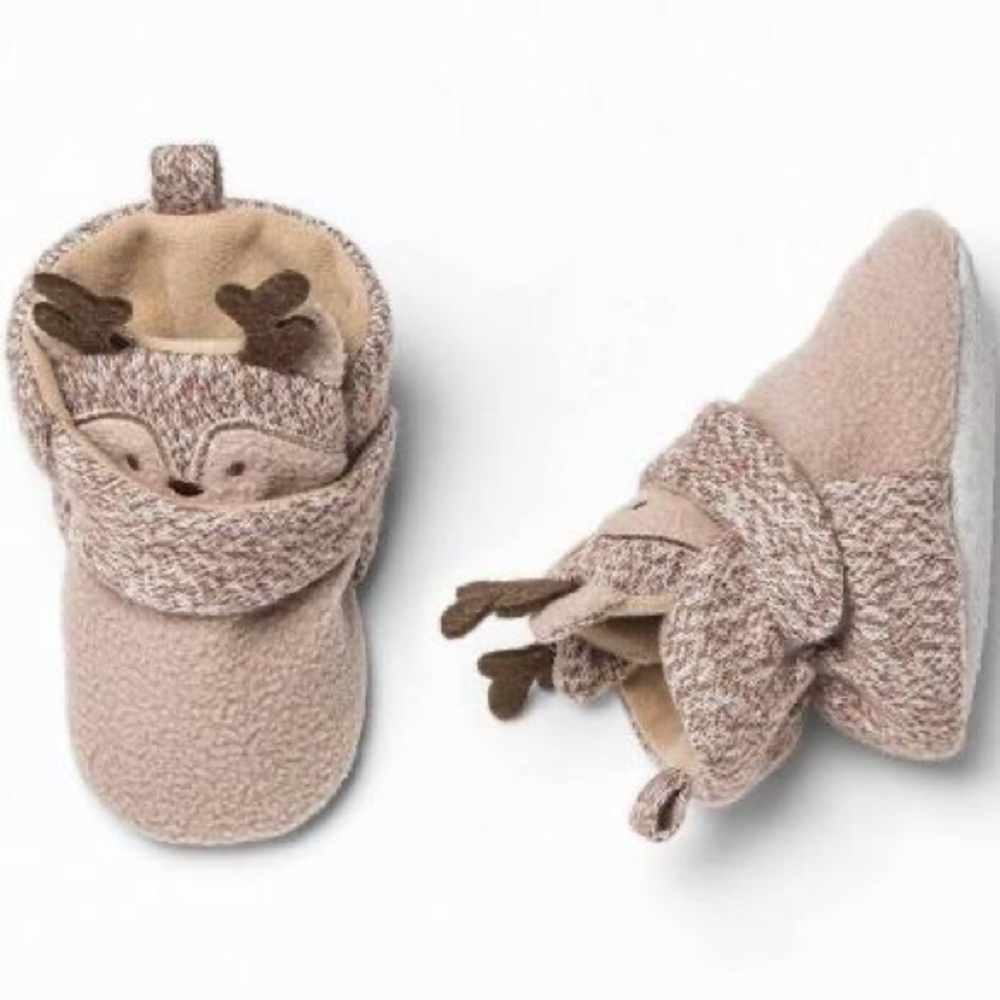 NWT Target Cat and Jack Reindeer Crib Shoes Booties